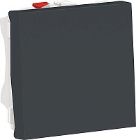 Выключатель кнопочный без рамки Schneider Electric Unica Modular 1-кл. 2 мод. антрацит